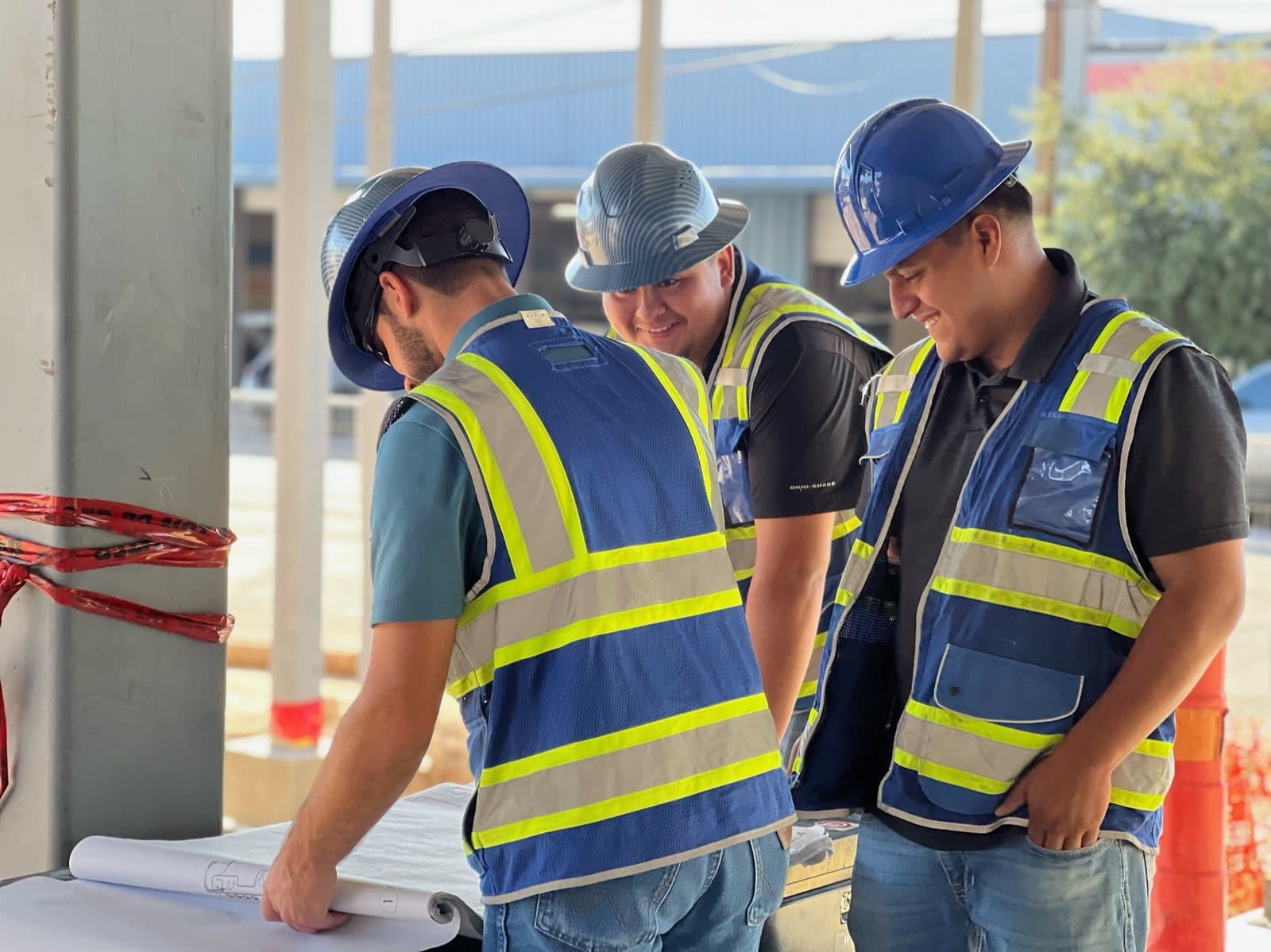 Streamline Service technicians reviewing job plans on site
