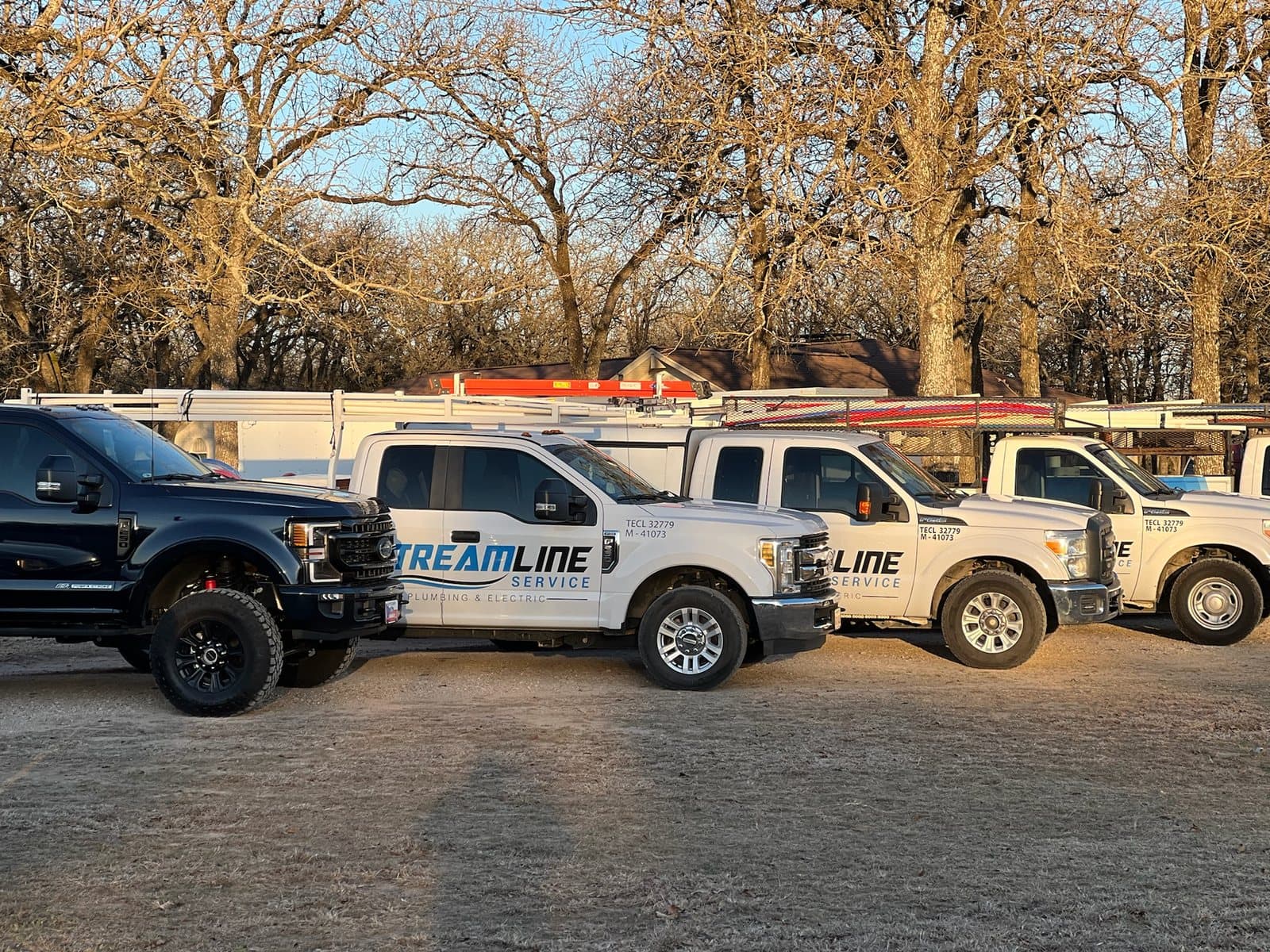 Streamline Service fleet parked together before dispatch